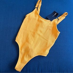New with tags Fashion Nova Mustard Yellow Zara Bodysuit